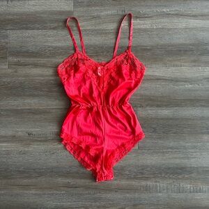 Vintage Red Lace Teddy Nightie